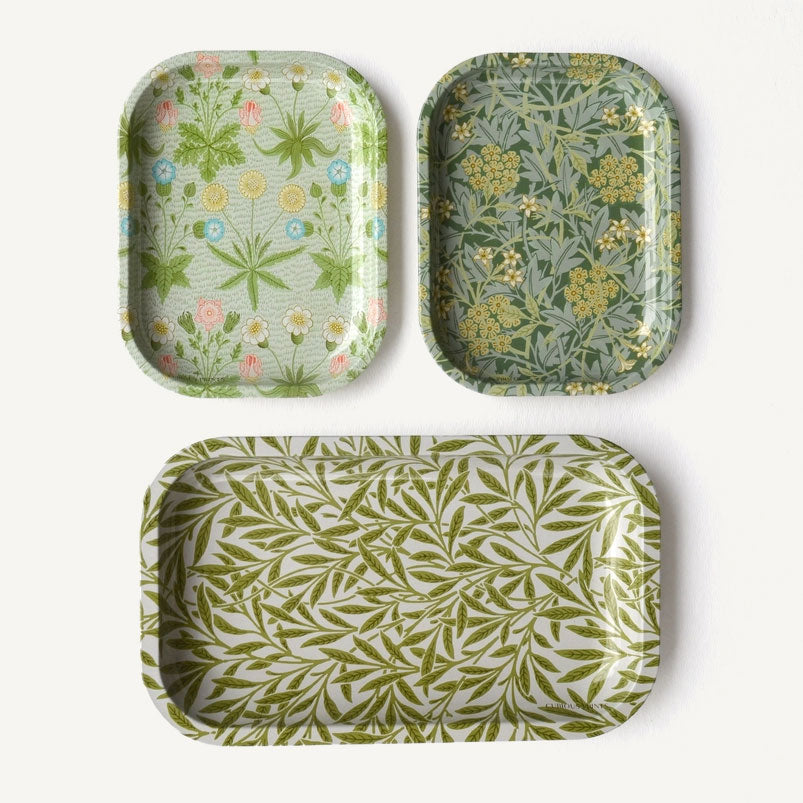 Metal Vintage William Morris Jasmine Pattern Tray