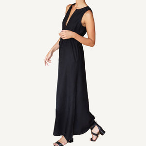 Grecian Keyhole Dress - Black