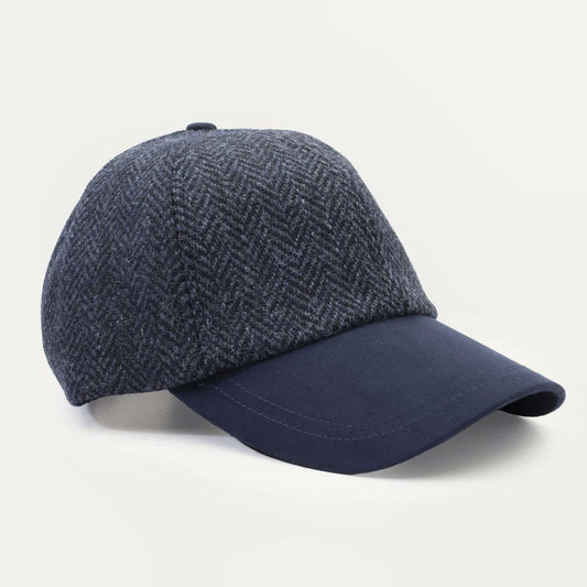 Harris Tweed Baseball Cap - Dark Navy