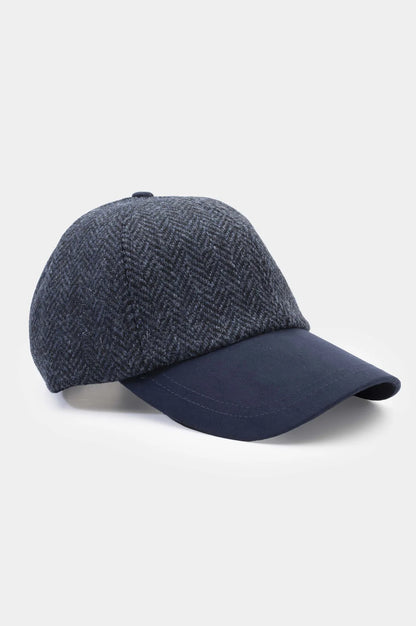 Harris Tweed Baseball Cap - Dark Navy