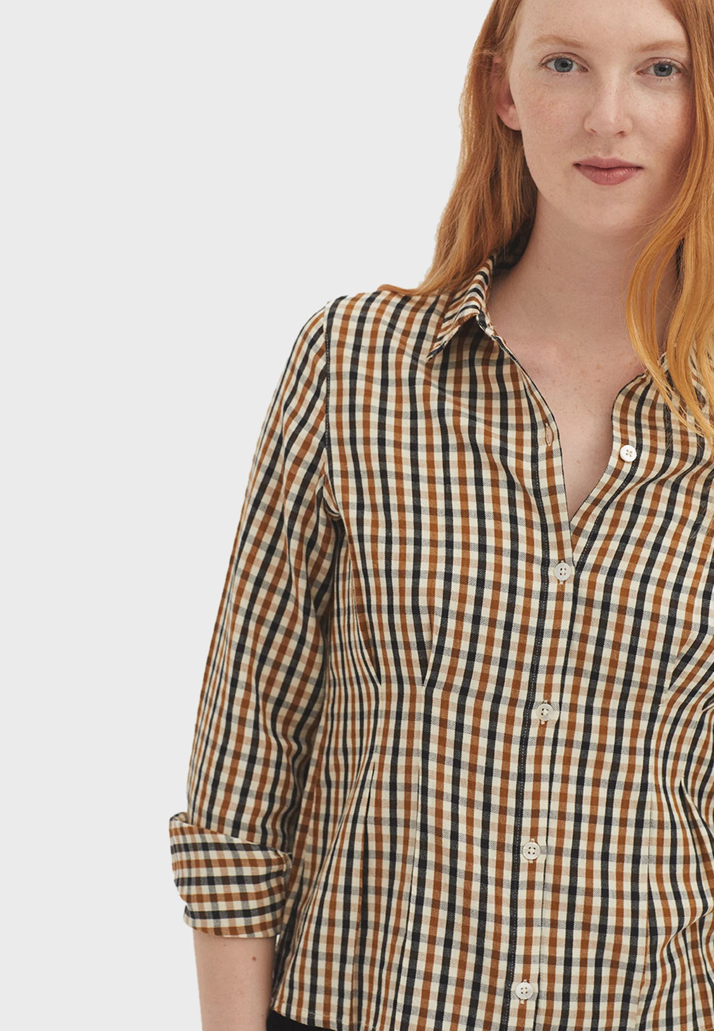 Checkered Shirt - Caramel