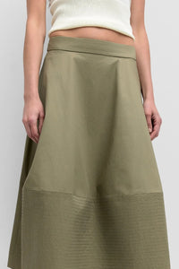 Jess Skirt Full Midi - Olive