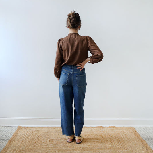 CA The Blouse - Chocolate Silk