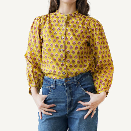 CA Everyday Blouse - Chartreuse