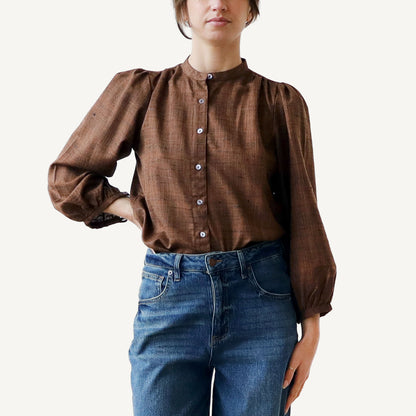 CA The Blouse - Chocolate Silk