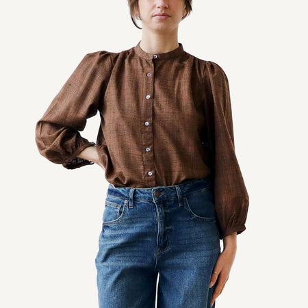 CA Everyday Blouse - Chocolate Silk