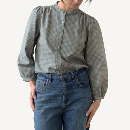 CA The Blouse - Moss Plaid