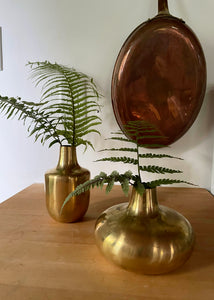 Wide Brass Flower Vase