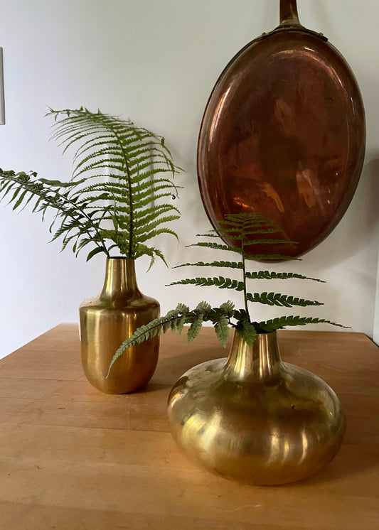 Tall Brass Flower Vase