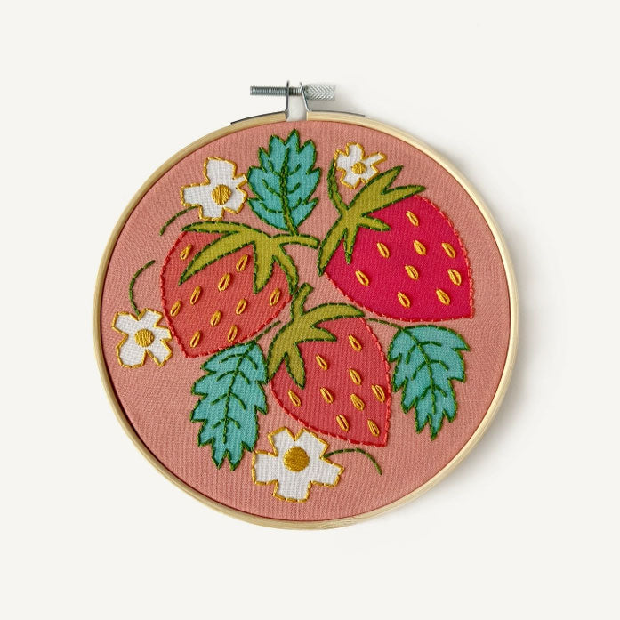 Strawberries Embroidery Kit