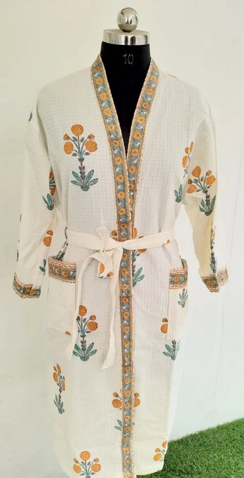 Block Print Cotton Robe
