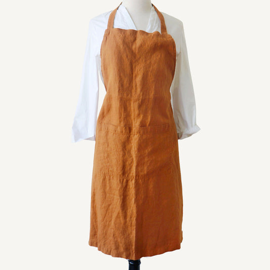 Linen Daily Apron - Hazelnut