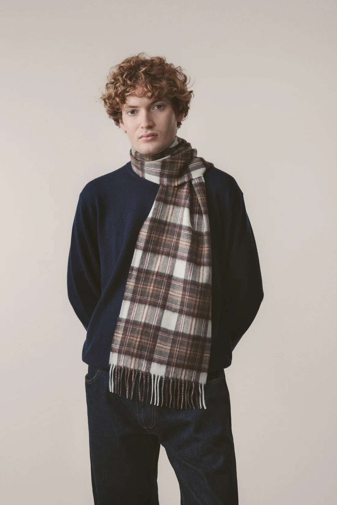 Cashmere Scarf - Natural Dress Stewart