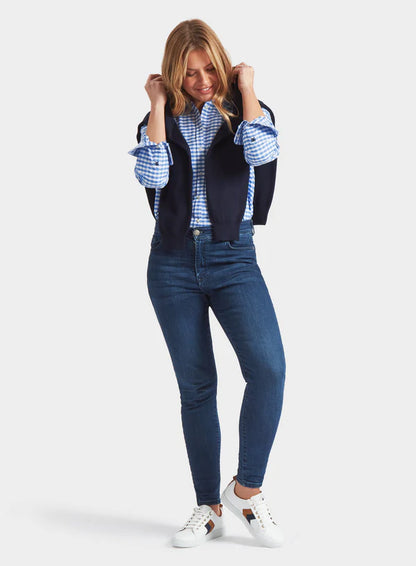 Blue White Gingham Oxford Cloth