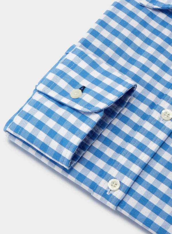 Blue White Gingham Oxford Cloth