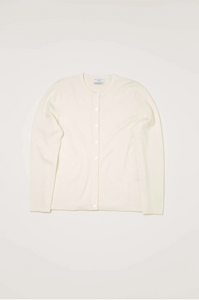 Kiltane High Button Cardigan - Soft White