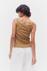 Brown Olive Rib Tank