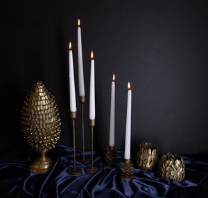 Old Brass Candle Holder 12"