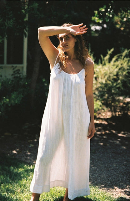 Organic Gauze Dress - Ivory
