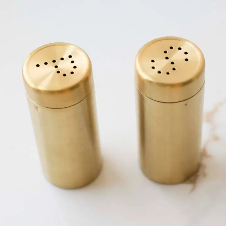Brass Salt and Pepper Shaker Set