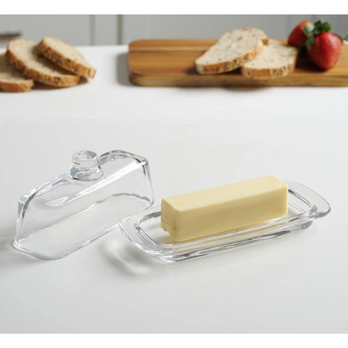 Glass Butter Dish with Lid