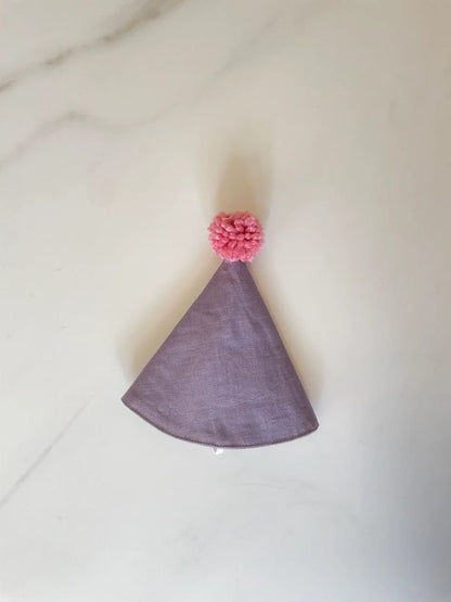 Linen Birthday Hat - Lilac