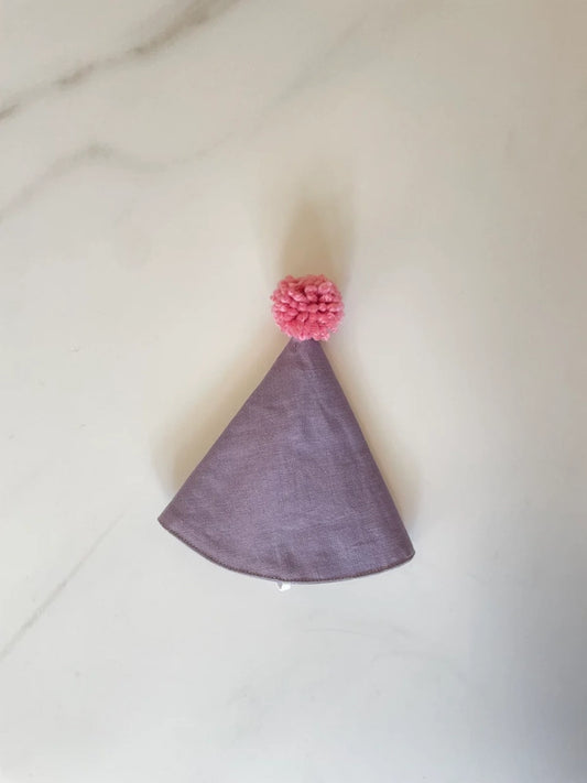 Linen Birthday Hat - Lilac