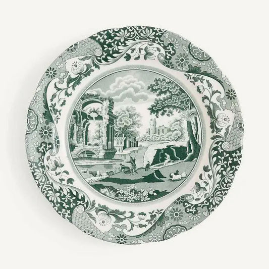 Green Italian Dinner Plate 10.5in