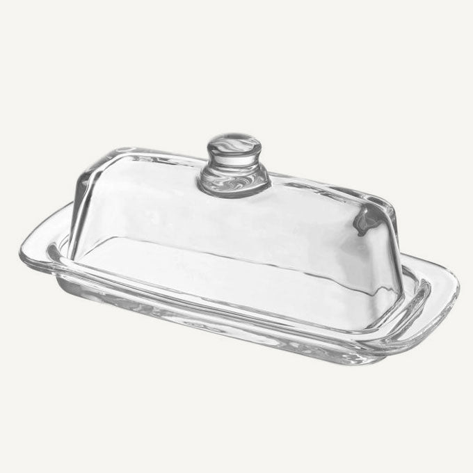 Glass Butter Dish with Lid