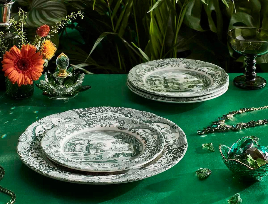 Green Italian Dinner Plate 10.5in