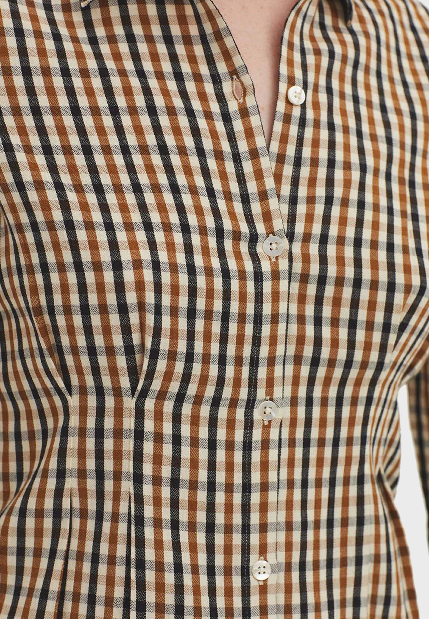Checkered Shirt - Caramel