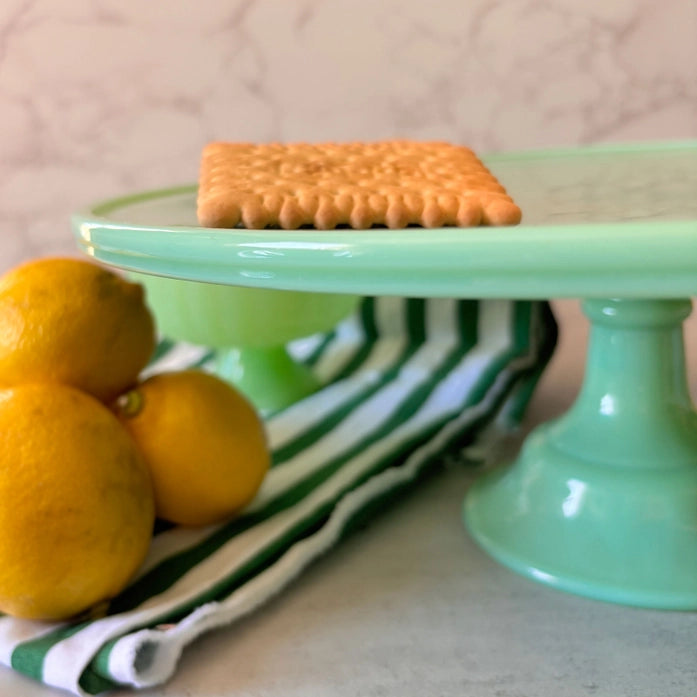 Jadeite Glass Cake Stand