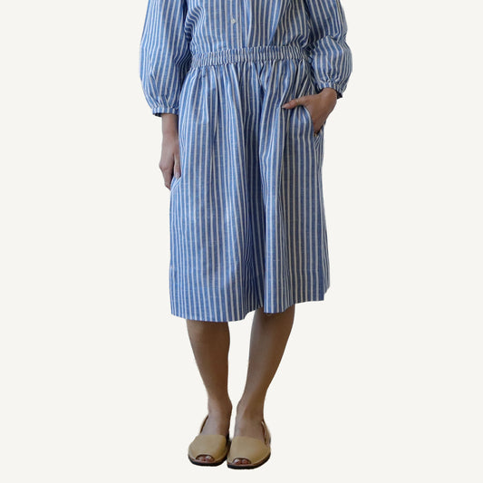 CA Everyday Skirt - Blue Stripe