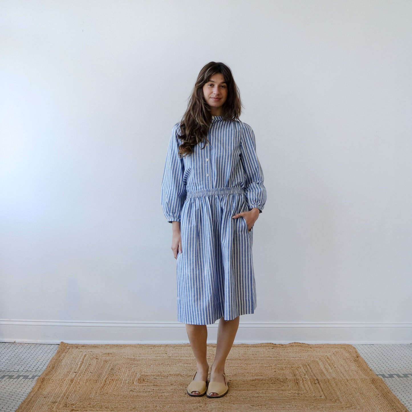 CA Everyday Skirt - Blue Stripe