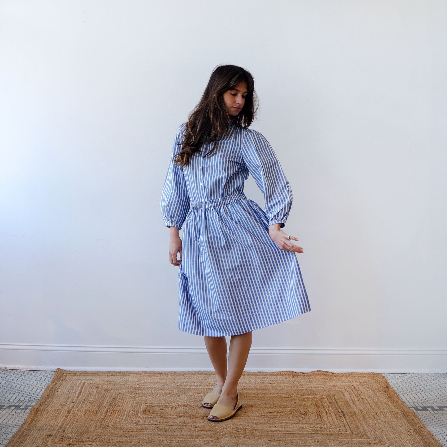 CA Everyday Skirt - Blue Stripe
