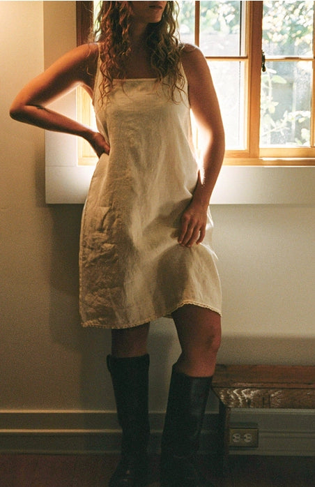 Jardin Linen Dress - Cream