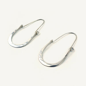 Francis Earrings - Hammered U-hoop