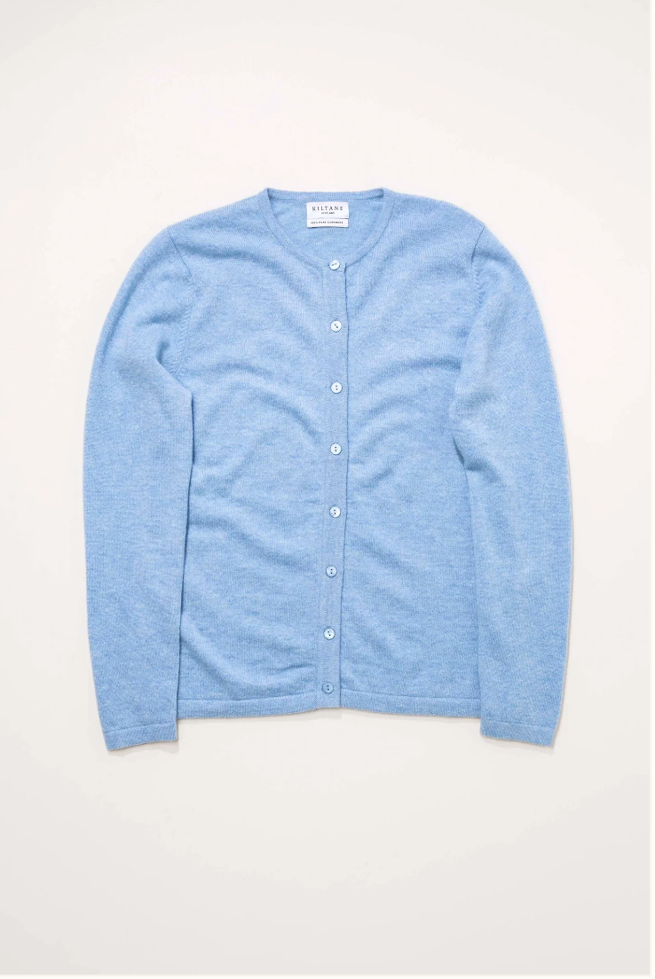 High Button Cardigan - Glacier