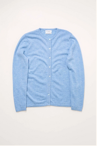Kiltane High Button Cardigan - Glacier