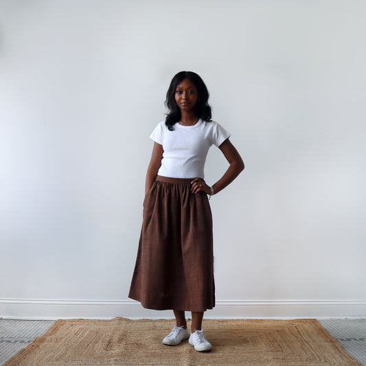 CA Grace Skirt - Chocolate Silk