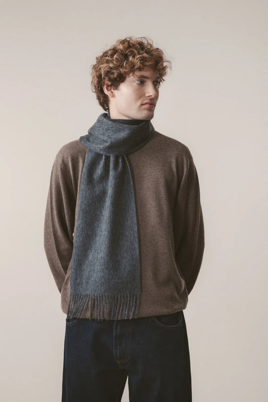 Lambswool Scarf - Steinway Grey