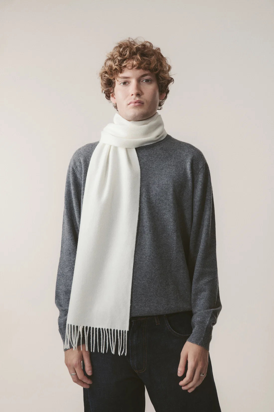 Lambswool Scarf - Soft White