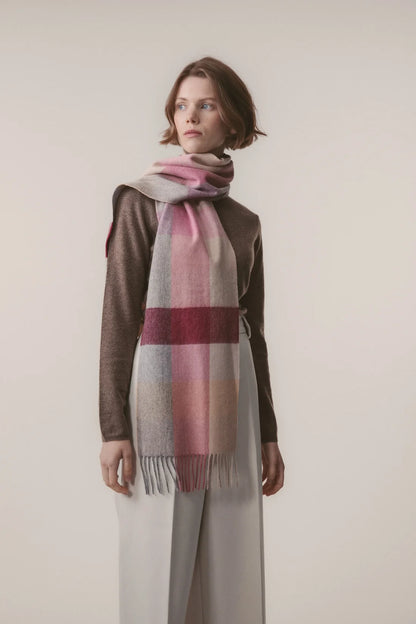 Lambswool Scarf - Summer Fruit Check