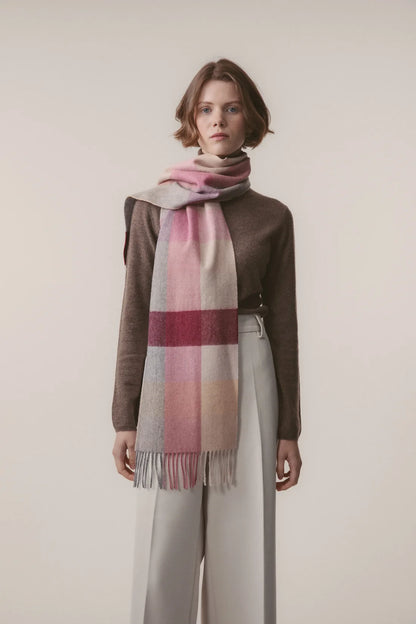 Lambswool Scarf - Summer Fruit Check