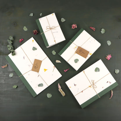 Large Flower Lokta Paper Journal - Set of 3