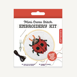 Mini Cross Stitch Embroidery Kit - Ladybug