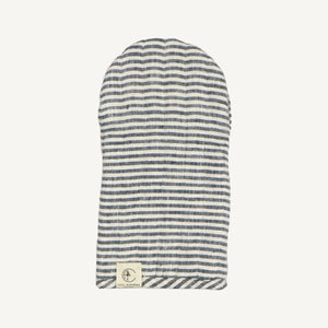 Linen Oven Mitt - Black Stripe