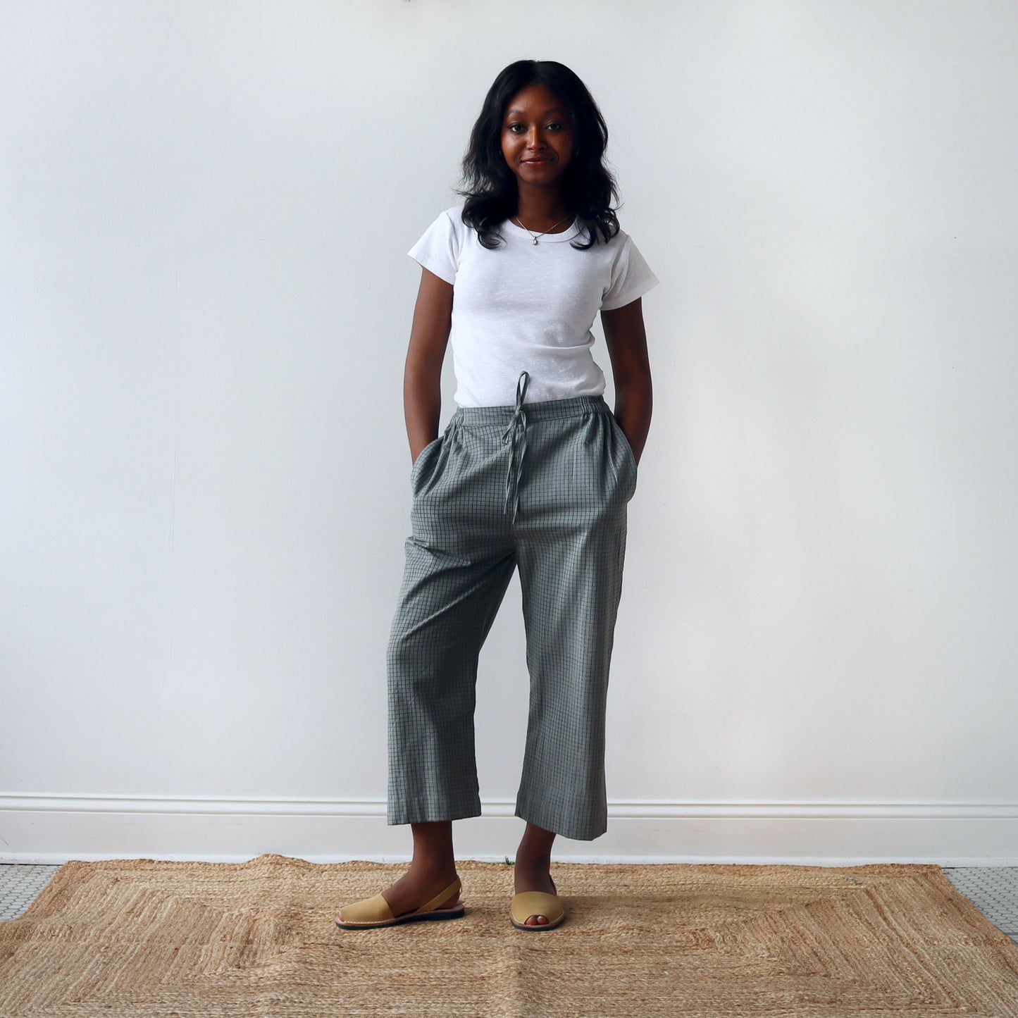 CA Pull On Pant - Moss Plaid