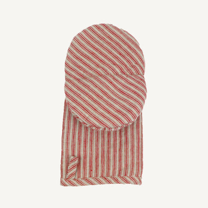 Linen Oven Mitt - Red Natural