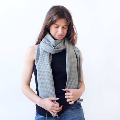 CA Scarf Wrap - Moss Plaid